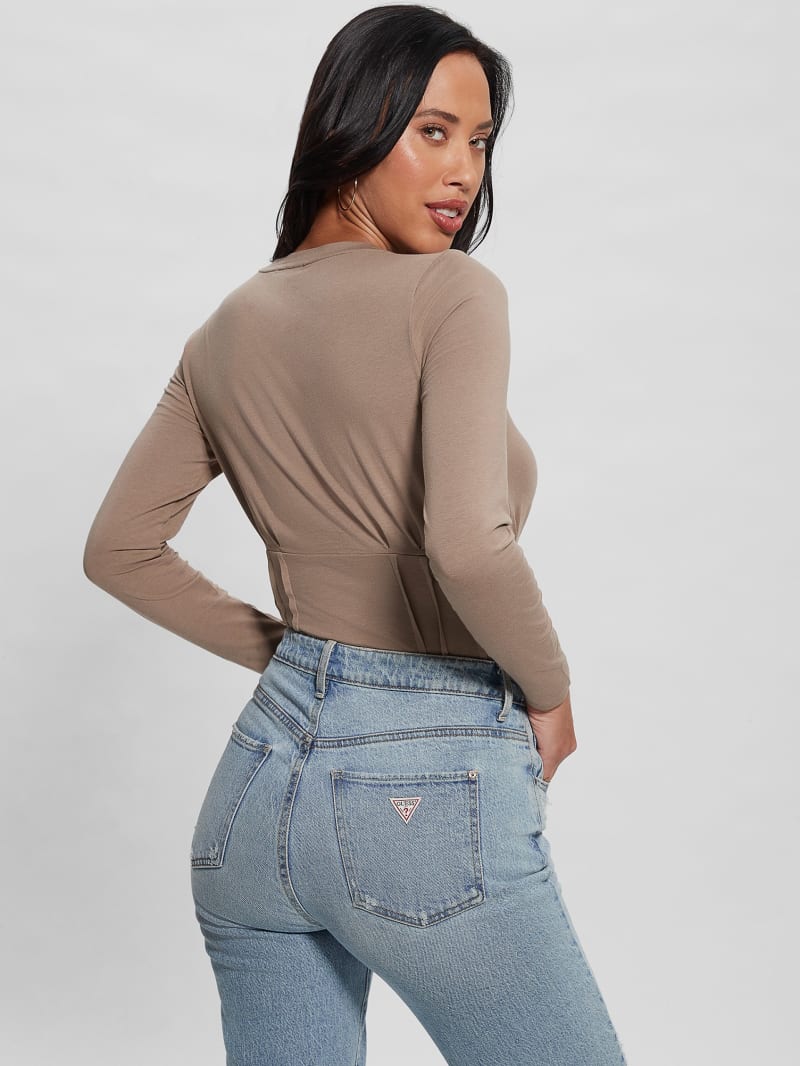Guess Karmen Corset Tee - Silk Taupe Guess Karmen Corset Tee - Silk Taupe