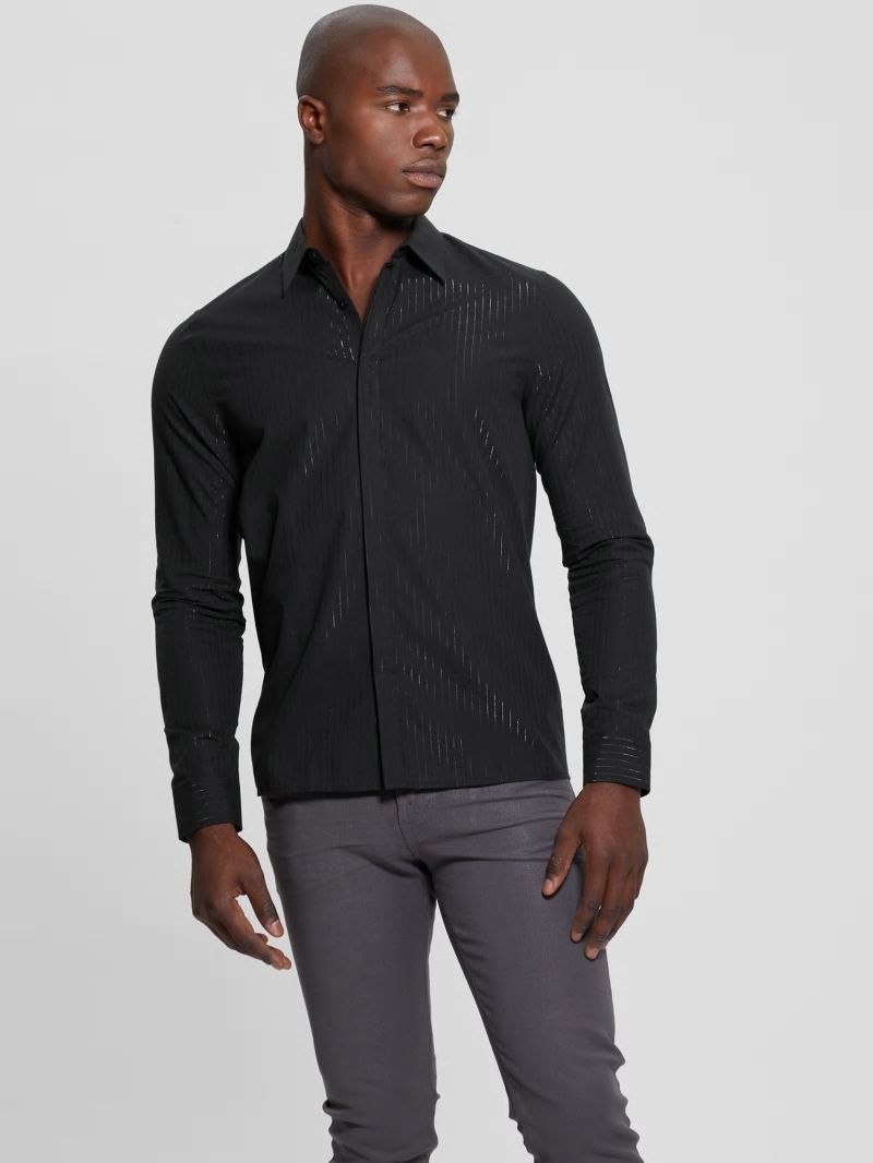 Guess Sunset Lurex Shirt - Yd Jet Black / Black Lure Guess Sunset Lurex Shirt - Yd Jet Black / Black Lure
