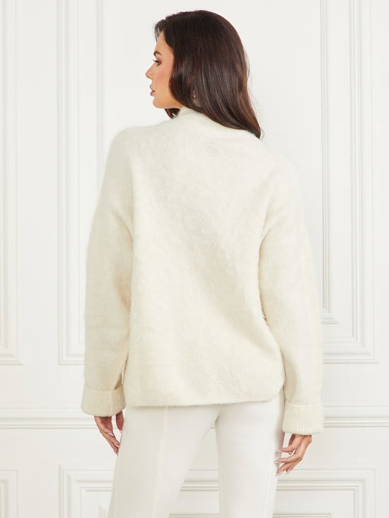 Guess Tanya Furry Sweater - Pale Pearl Guess Tanya Furry Sweater - Pale Pearl