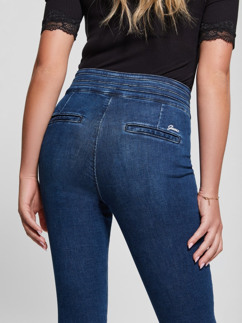 Guess Eco Sculy Pleated Waist Skinny Jeans - Blue Planet Guess Eco Sculy Pleated Waist Skinny Jeans - Blue Planet
