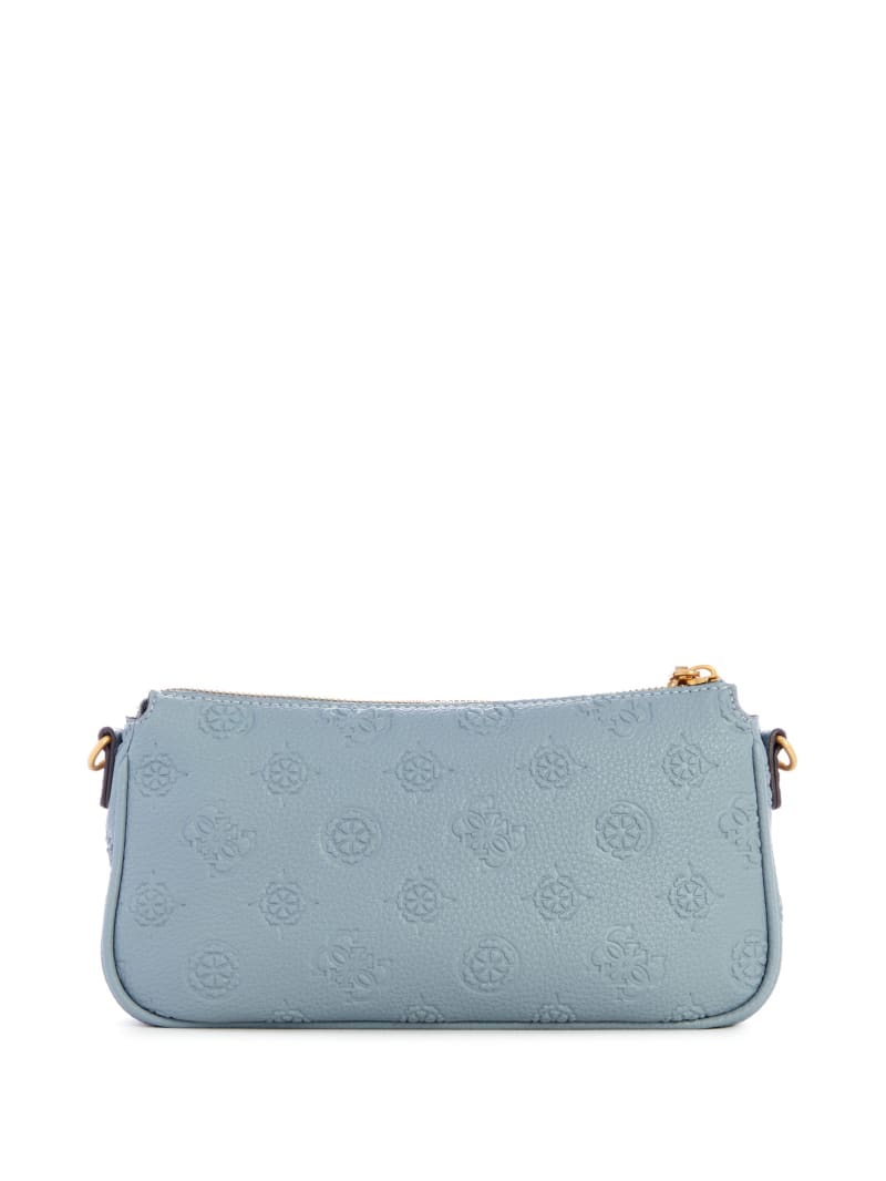 Guess Izzy Double Pouch Crossbody - Light Denim Logo Guess Izzy Double Pouch Crossbody - Light Denim Logo