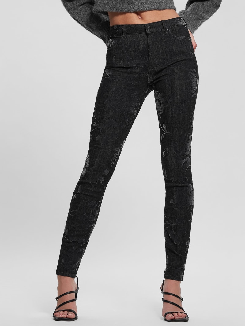 Guess 1981 Metallic Floral Skinny Jeans - Armstrong Guess 1981 Metallic Floral Skinny Jeans - Armstrong