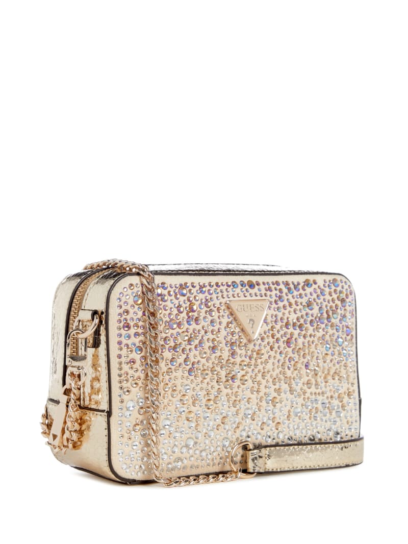 Guess Lua Rhinestone Mini Crossbody - Gold Guess Lua Rhinestone Mini Crossbody - Gold