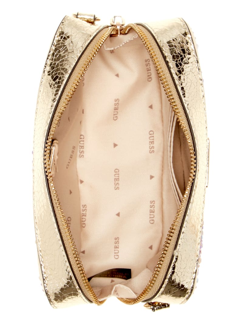 Guess Lua Rhinestone Mini Crossbody - Gold Guess Lua Rhinestone Mini Crossbody - Gold