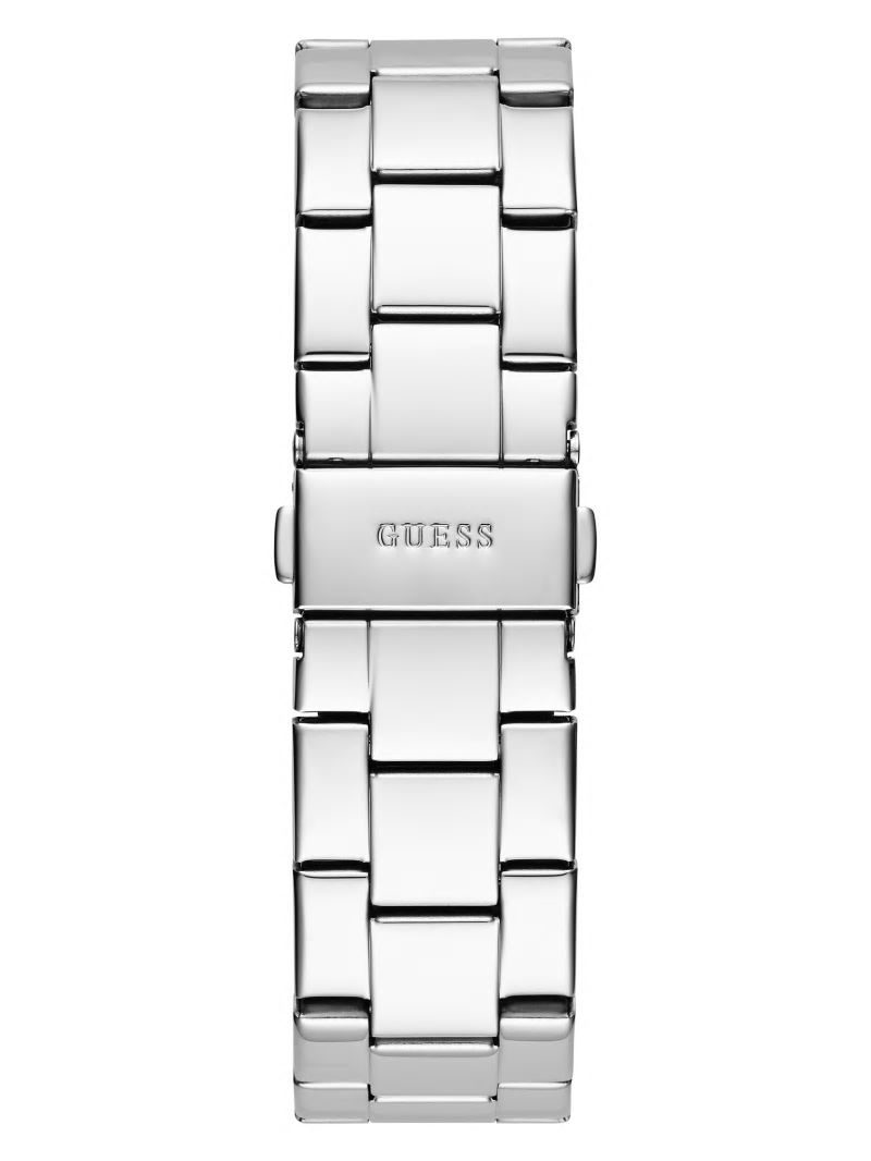 Guess Silver-Tone Colored Crystal Multifunction Watch - Silver Guess Silver-Tone Colored Crystal Multifunction Watch - Silver