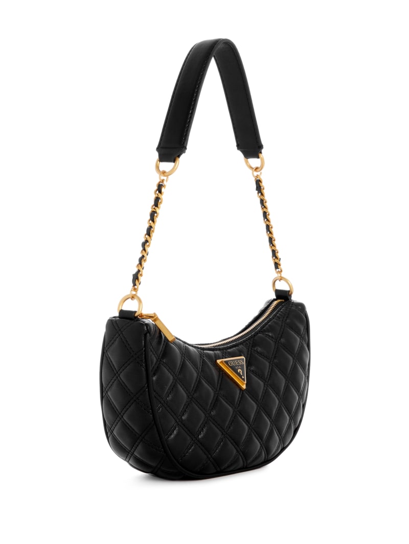 Guess Giully Quilted Top-Zip Shoulder Bag - Black Guess Giully Quilted Top-Zip Shoulder Bag - Black