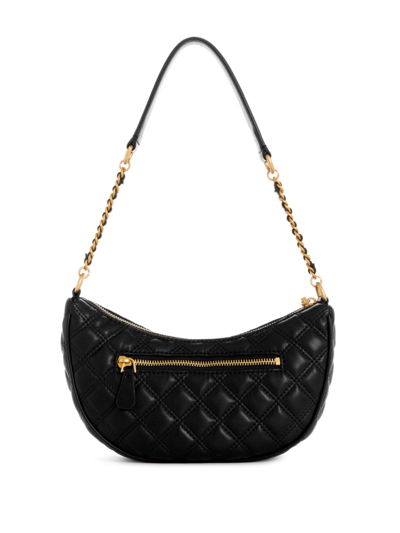 Guess Giully Quilted Top-Zip Shoulder Bag - Black Guess Giully Quilted Top-Zip Shoulder Bag - Black