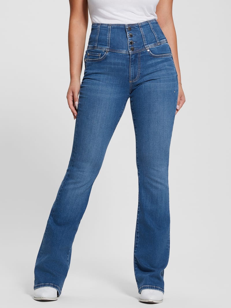 Guess Eco Corset Shape Up Flared Jeans - The Air Wash Guess Eco Corset Shape Up Flared Jeans - The Air Wash