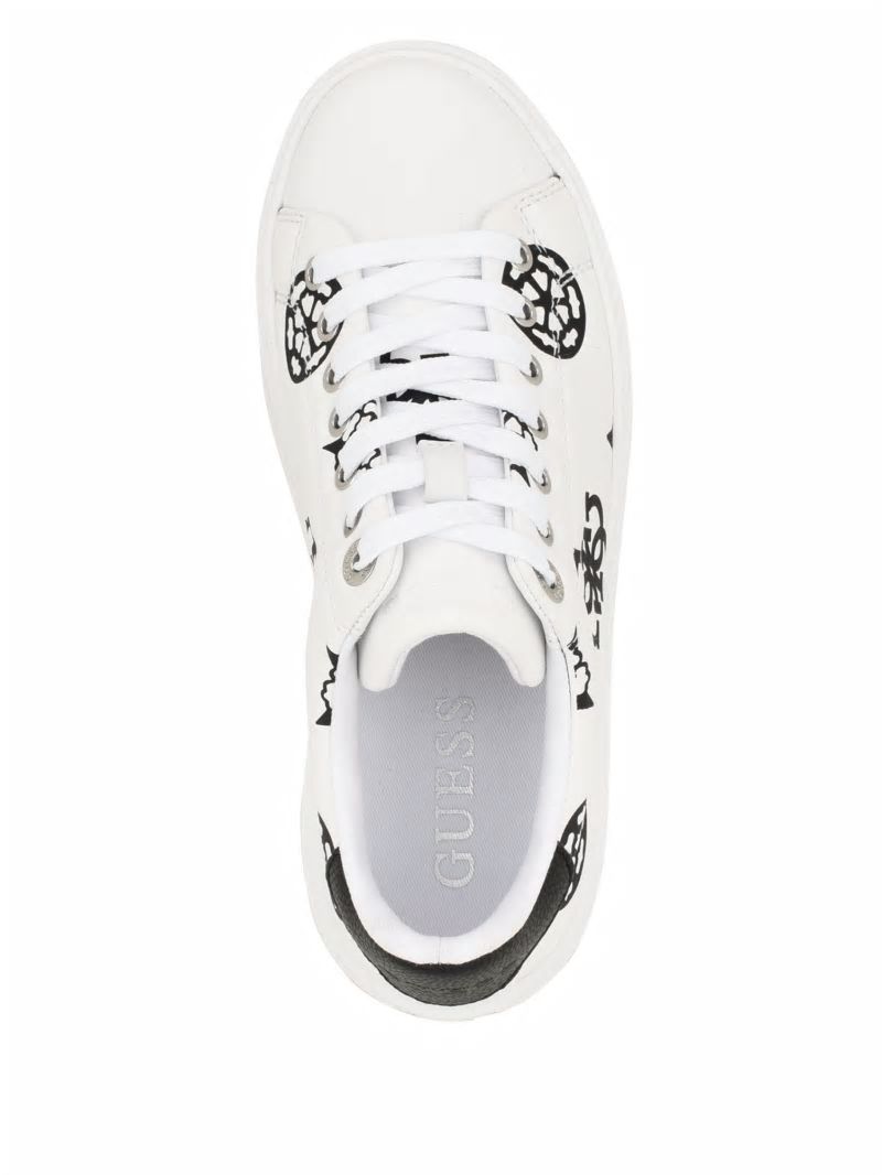 Guess Denesa Peony Low-Top Sneakers - White Logo Guess Denesa Peony Low-Top Sneakers - White Logo