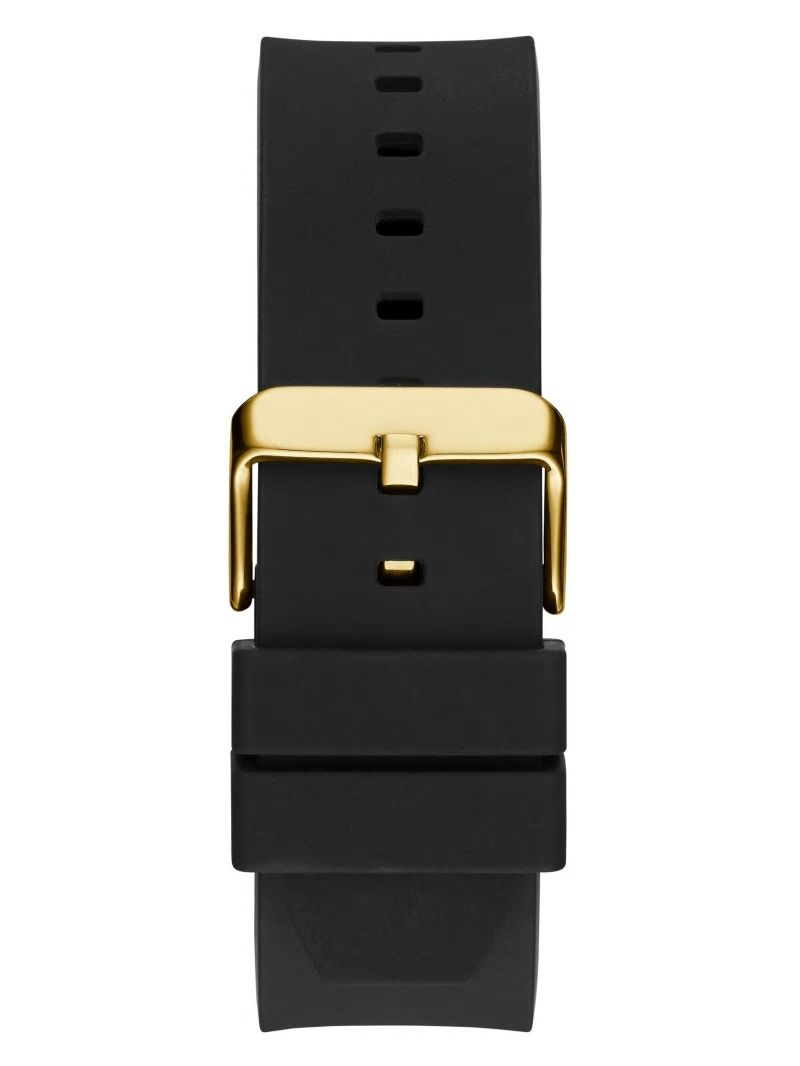 Guess Legend Cut-Through Silicon Analog Watch - Black Snakeskin Guess Legend Cut-Through Silicon Analog Watch - Black Snakeskin