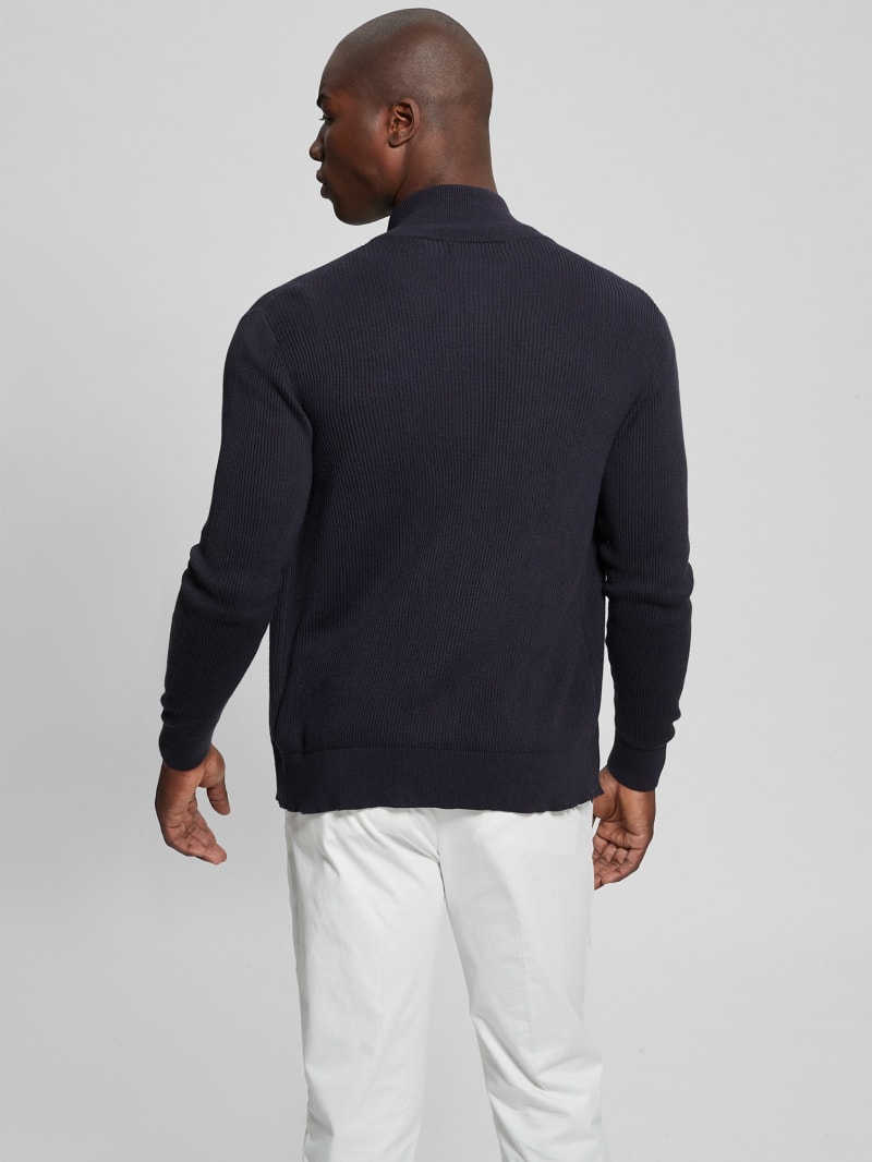Guess Eco Burton Full-Zip Cardigan - Bleu éLéGant Guess Eco Burton Full-Zip Cardigan - Bleu éLéGant