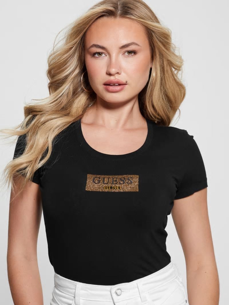 Guess Studded Box Tee - Black Guess Studded Box Tee - Black