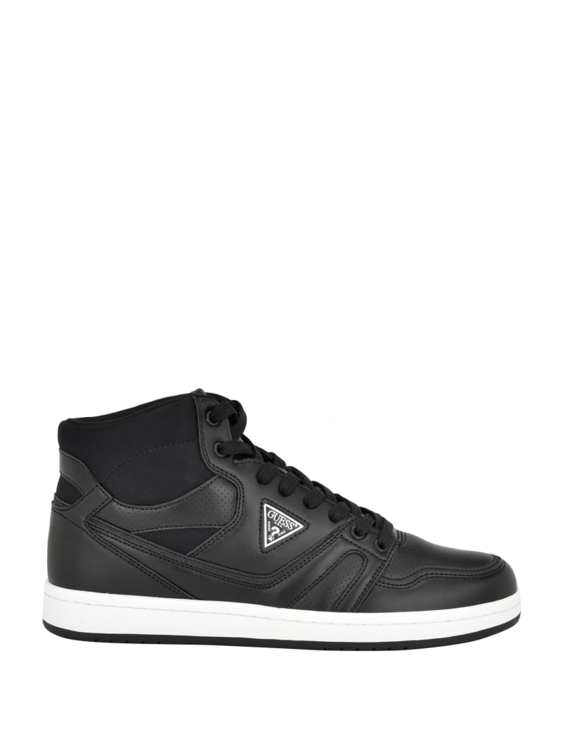 Guess Loko Minimal High-Top Sneakers - Black 001 Guess Loko Minimal High-Top Sneakers - Black 001