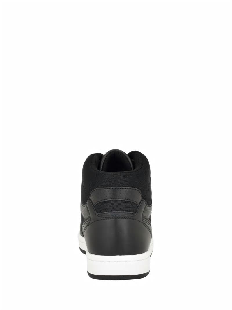 Guess Loko Minimal High-Top Sneakers - Black 001 Guess Loko Minimal High-Top Sneakers - Black 001