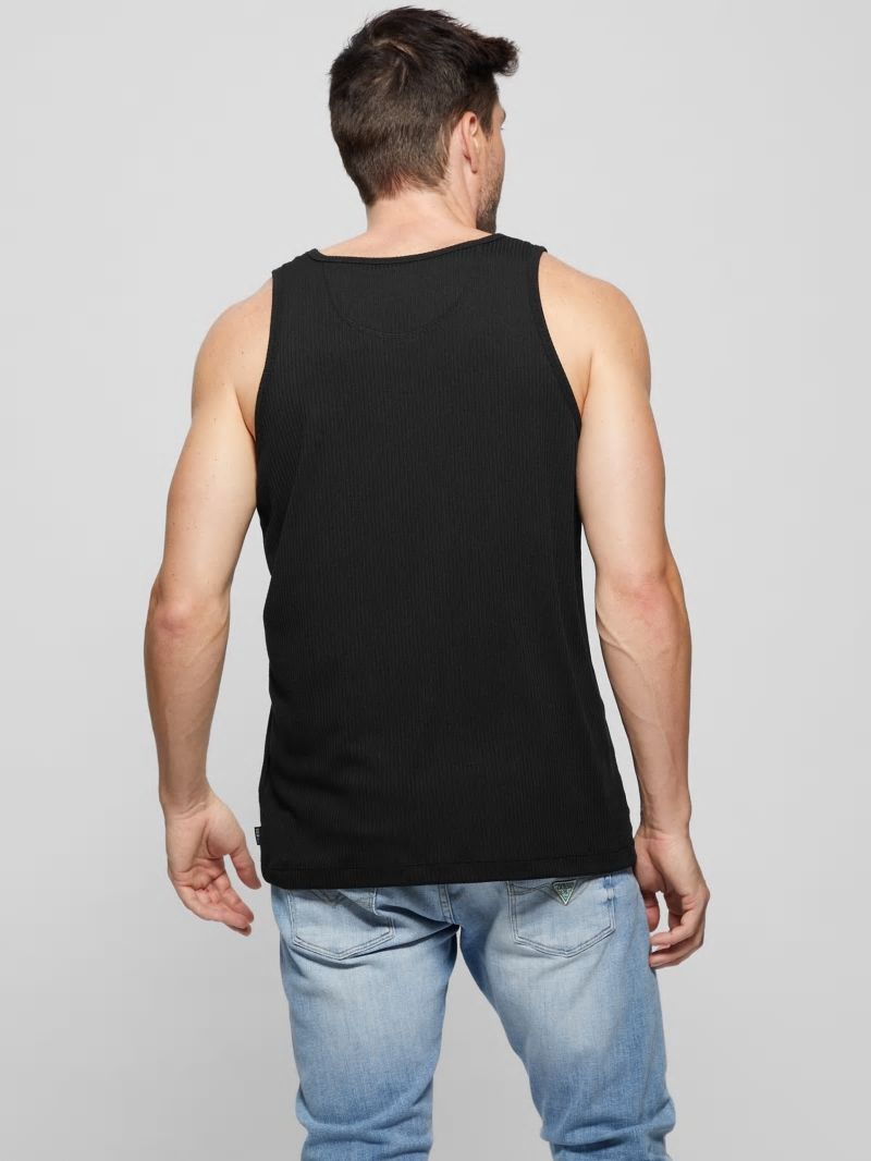 Guess Eco Cyrus Ribbed Tank - Black Guess Eco Cyrus Ribbed Tank - Black