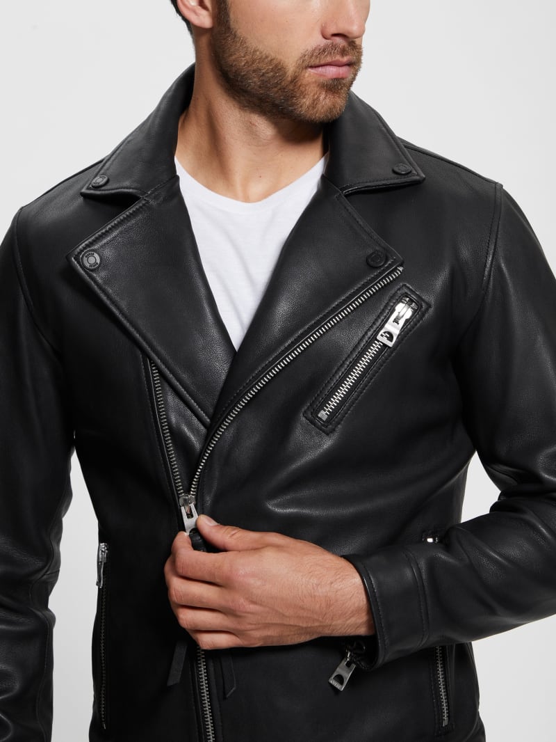 Guess Perfecto Leather Jacket - Black Guess Perfecto Leather Jacket - Black