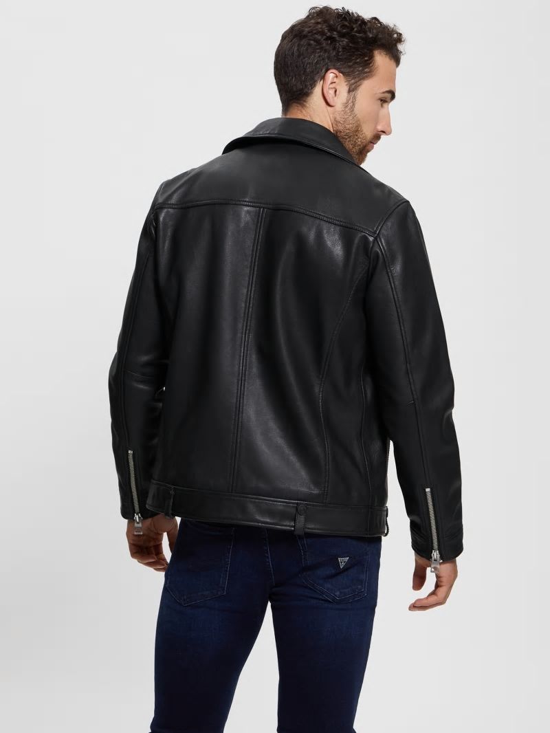 Guess Perfecto Leather Jacket - Black Guess Perfecto Leather Jacket - Black