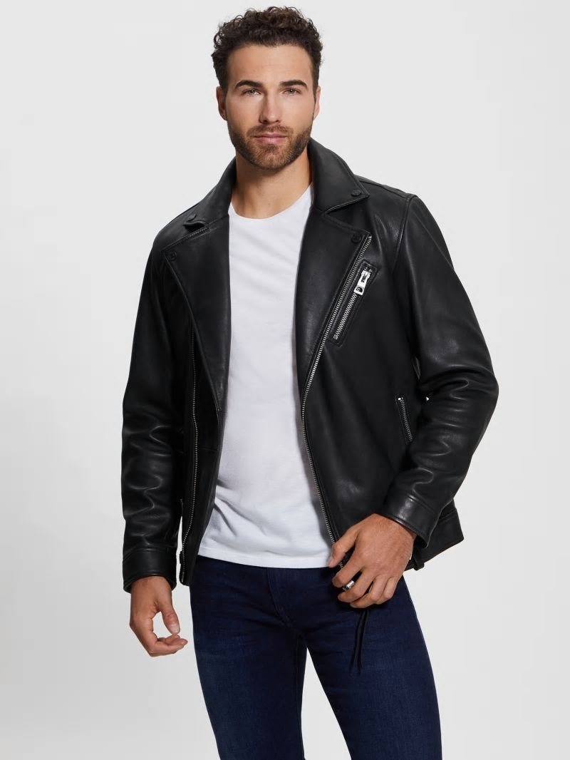 Guess Perfecto Leather Jacket - Black Guess Perfecto Leather Jacket - Black