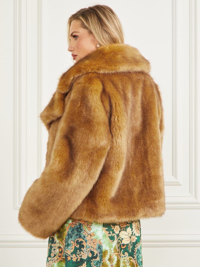 Guess New Gwenda Faux-Fur Jacket - Camel Guess New Gwenda Faux-Fur Jacket - Camel