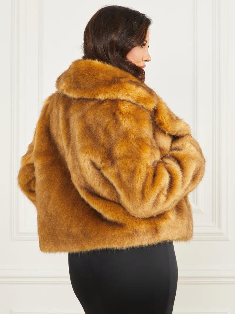 Guess New Gwenda Faux-Fur Jacket - Camel Guess New Gwenda Faux-Fur Jacket - Camel