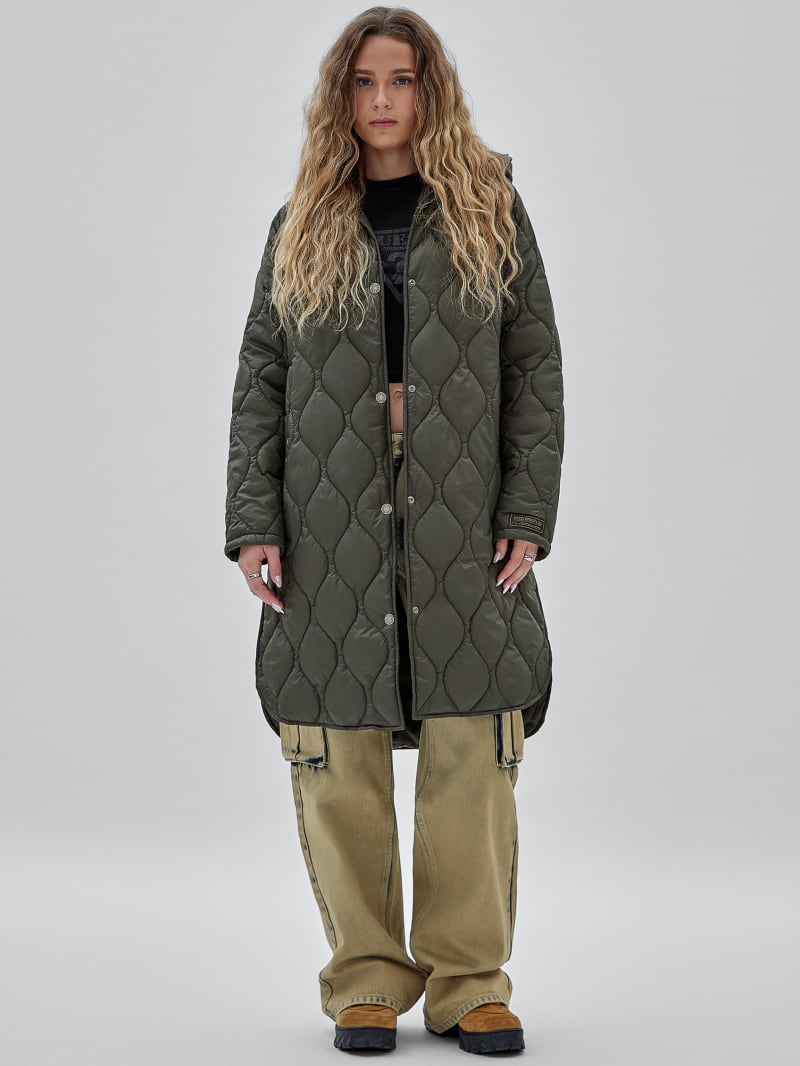 Guess GUESS Originals Quilted Coat - Jungle Night Guess GUESS Originals Quilted Coat - Jungle Night
