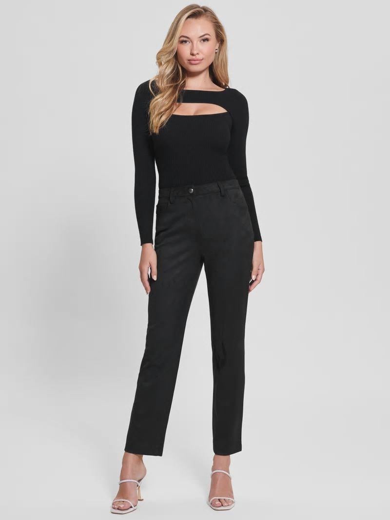 Guess Kelly Straight Pants - Black Guess Kelly Straight Pants - Black