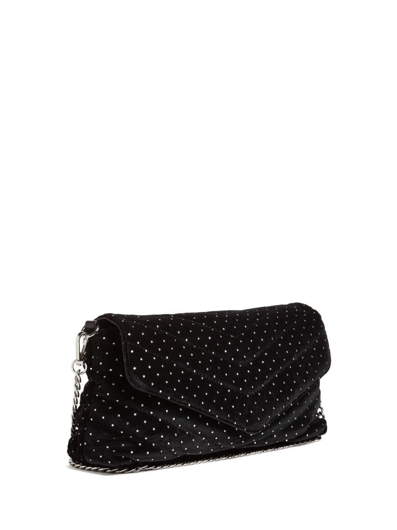 Guess Zion Shine Quilted Clutch - Black Guess Zion Shine Quilted Clutch - Black