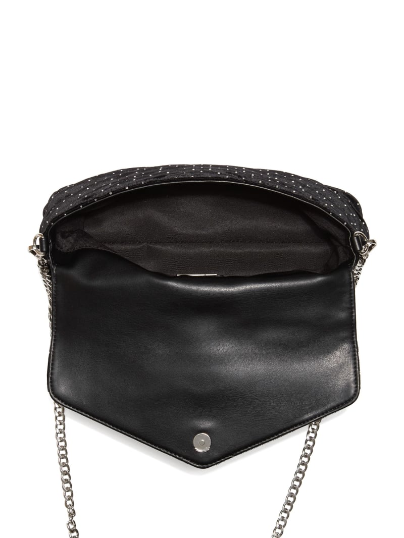 Guess Zion Shine Quilted Clutch - Black Guess Zion Shine Quilted Clutch - Black