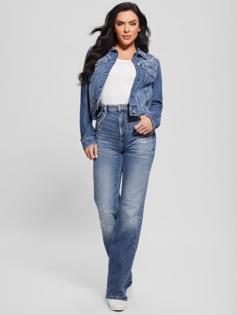 Guess Eco Delya Denim Trucker Jacket - Wild Heart Guess Eco Delya Denim Trucker Jacket - Wild Heart