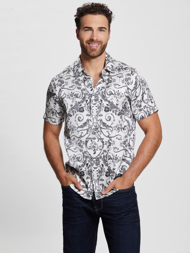 Guess Charm Decorative Floral Shirt - Decorative Floral Guess Charm Decorative Floral Shirt - Decorative Floral