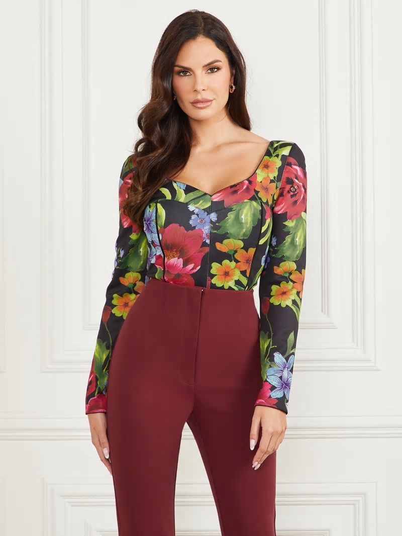 Guess Boldly Blooming Corset Top - Boldly Blooming Print Guess Boldly Blooming Corset Top - Boldly Blooming Print