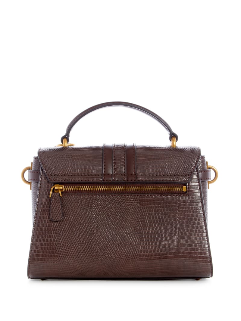 Guess Ginevra Textured Top Handle Crossbody - Brown Guess Ginevra Textured Top Handle Crossbody - Brown