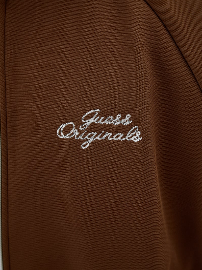Guess GUESS Originals Eco Tricot Track Jacket - Brown Sand Guess GUESS Originals Eco Tricot Track Jacket - Brown Sand