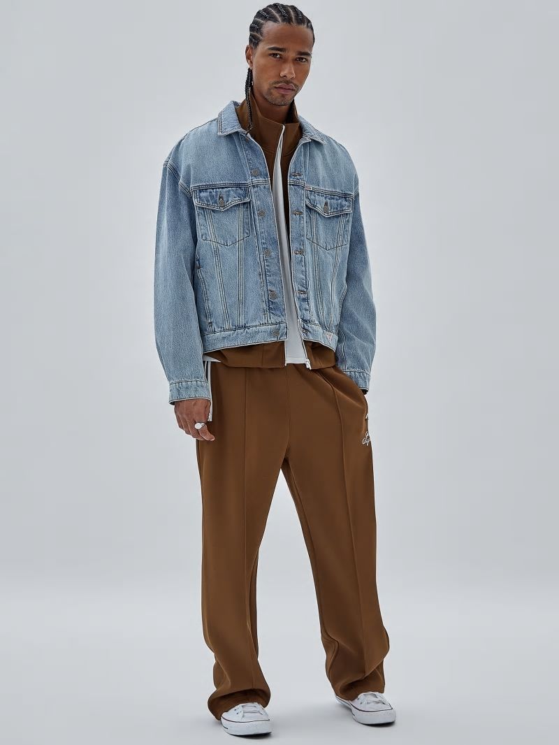 Guess GUESS Originals Eco Tricot Track Jacket - Brown Sand Guess GUESS Originals Eco Tricot Track Jacket - Brown Sand