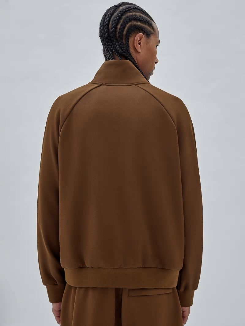 Guess GUESS Originals Eco Tricot Track Jacket - Brown Sand Guess GUESS Originals Eco Tricot Track Jacket - Brown Sand