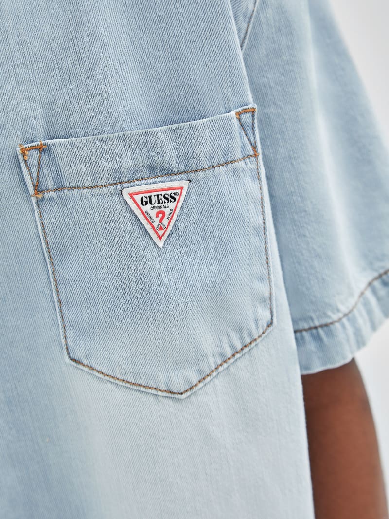 Guess GUESS Originals Denim Camp Shirt - Go Lt Wash Denim Shirt Guess GUESS Originals Denim Camp Shirt - Go Lt Wash Denim Shirt