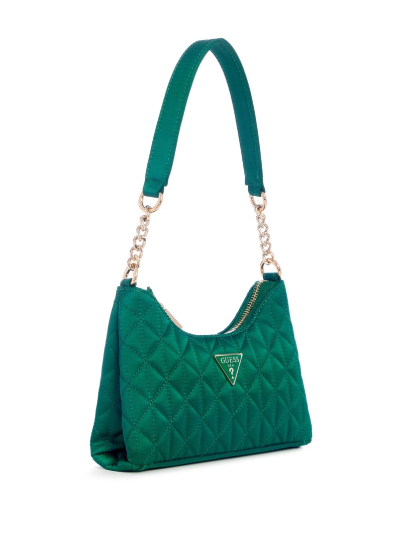 Guess Velina Quilted Satin Mini Shoulder Bag - Bleu/Emerson Wash Guess Velina Quilted Satin Mini Shoulder Bag - Bleu/Emerson Wash