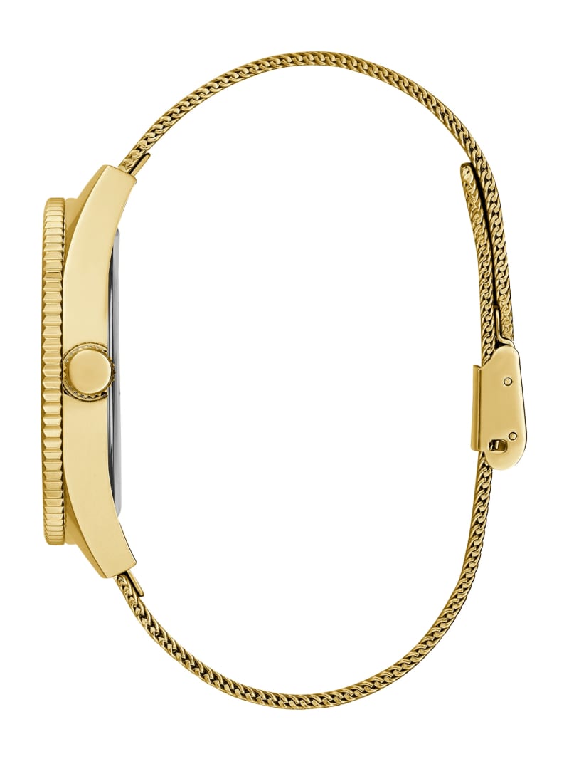 Guess Gold-Tone Mesh Analog Watch - Gold Guess Gold-Tone Mesh Analog Watch - Gold