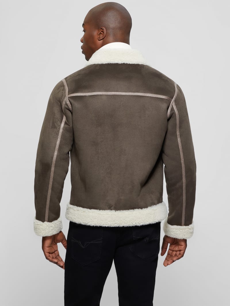 Guess Redford Bonded Sherpa Jacket - Bittersweet Cocoa Guess Redford Bonded Sherpa Jacket - Bittersweet Cocoa