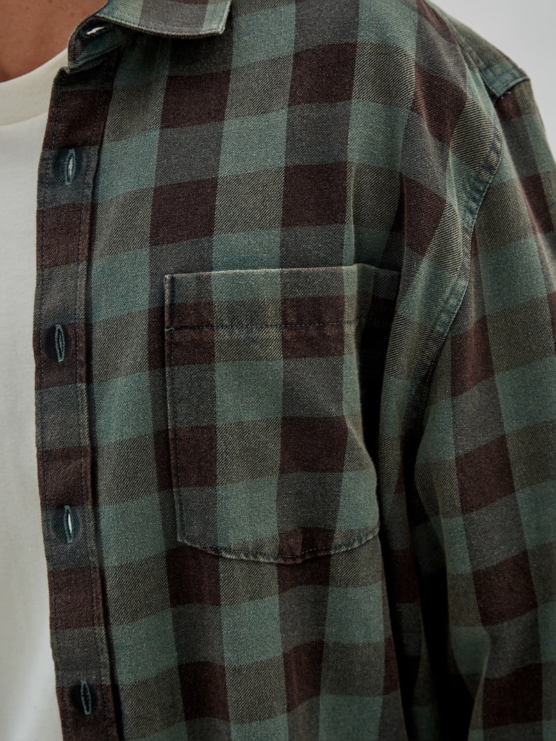 Guess GUESS Originals Brushed Gingham Flannel - Jet Black Multi Guess GUESS Originals Brushed Gingham Flannel - Jet Black Multi