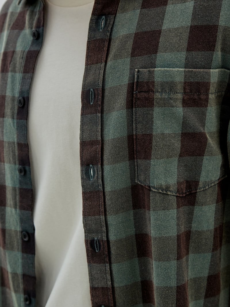 Guess GUESS Originals Brushed Gingham Flannel - Jet Black Multi Guess GUESS Originals Brushed Gingham Flannel - Jet Black Multi