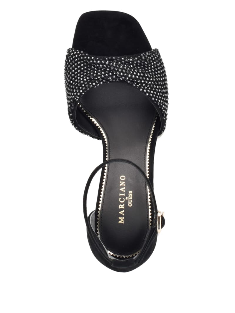 Guess Balie Rhinestone Sandal - Black1 Guess Balie Rhinestone Sandal - Black1
