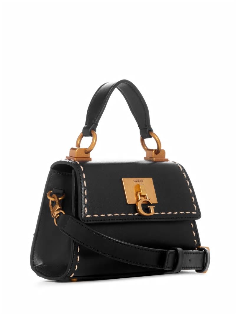 Guess Stephi Mini Fold-Over Crossbody - Black Guess Stephi Mini Fold-Over Crossbody - Black