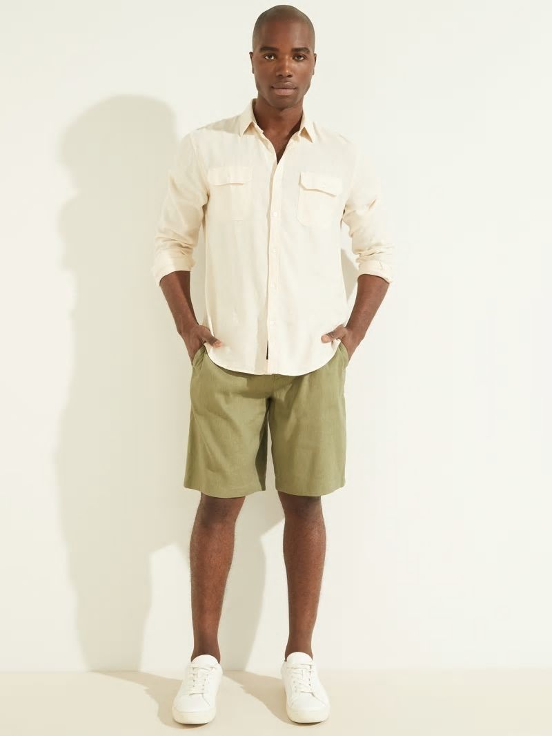 Guess Bermuda Short - Mossy Green Guess Bermuda Short - Mossy Green