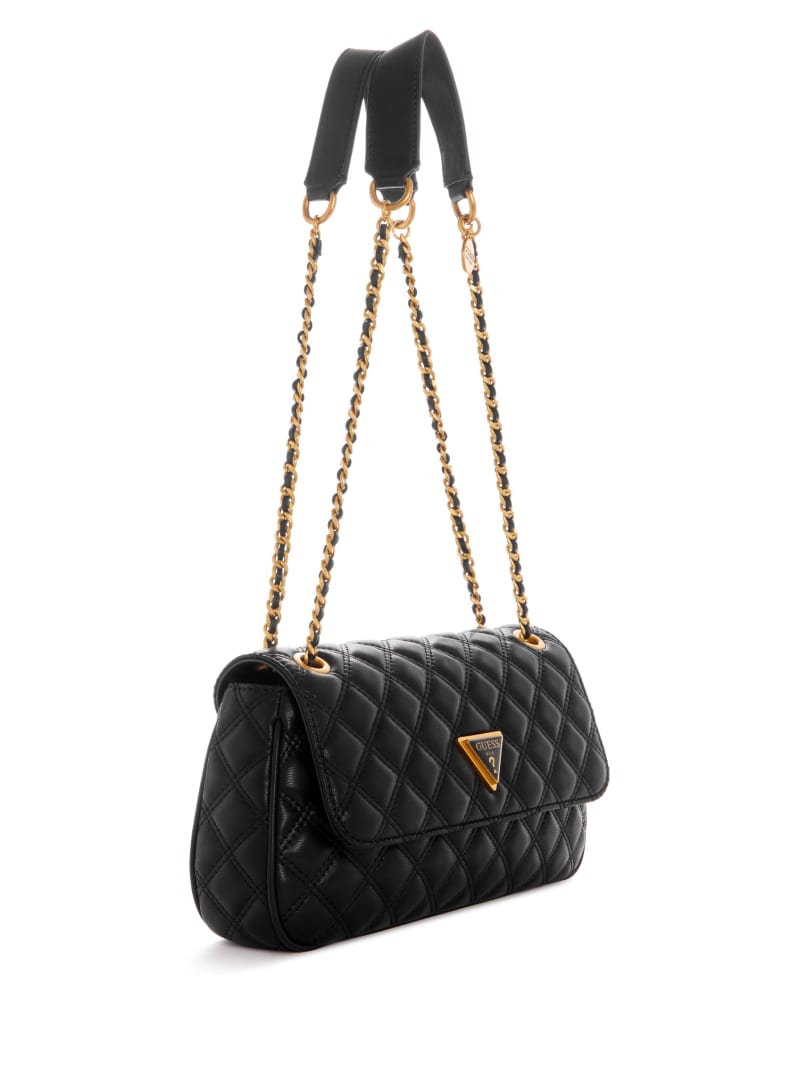 Guess Giully Quilted Convertible Crossbody - Black Floral Print Guess Giully Quilted Convertible Crossbody - Black Floral Print