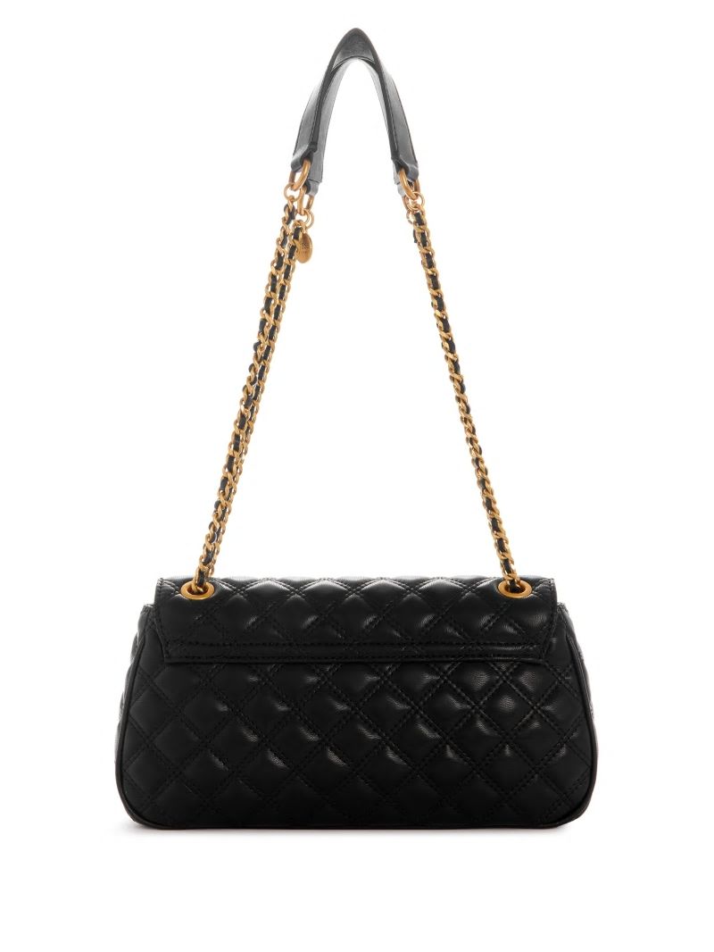 Guess Giully Quilted Convertible Crossbody - Black Floral Print Guess Giully Quilted Convertible Crossbody - Black Floral Print