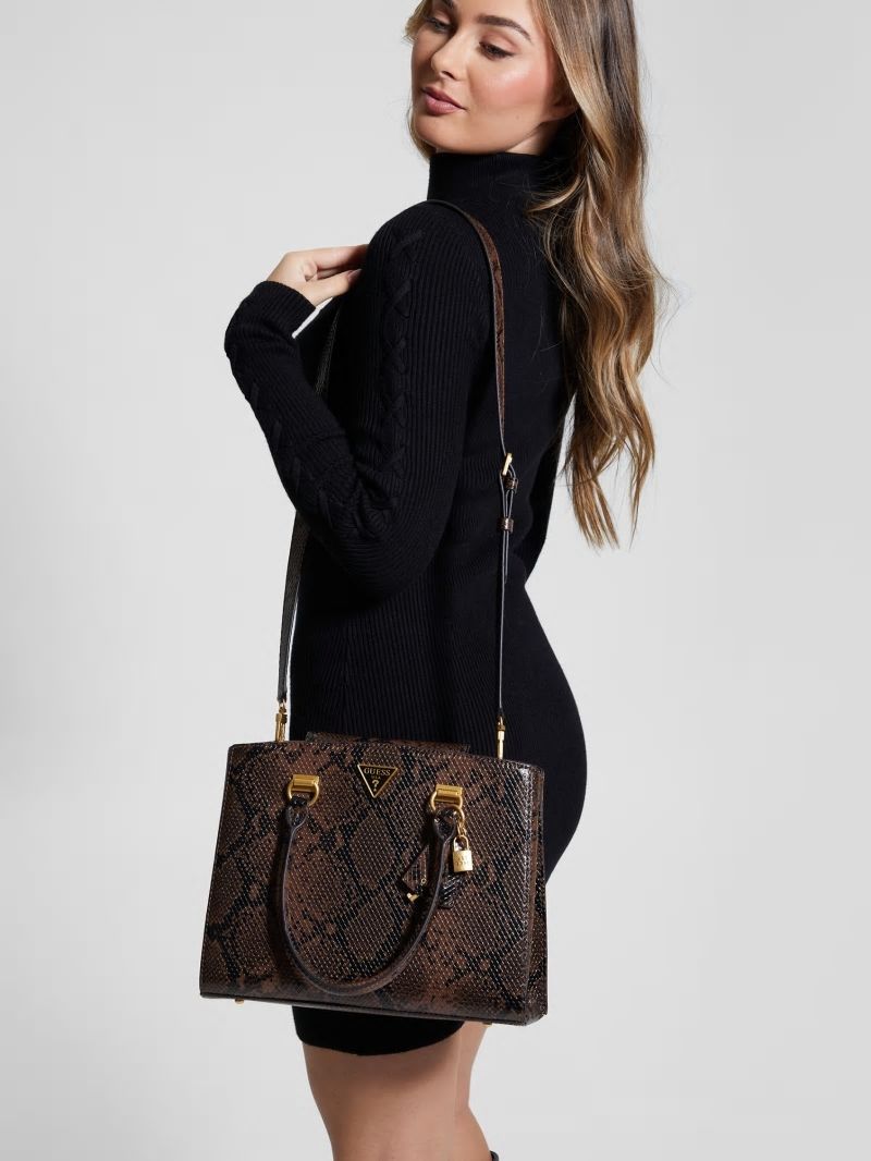 Guess Ales Girlfriend Satchel - Chocolate Guess Ales Girlfriend Satchel - Chocolate