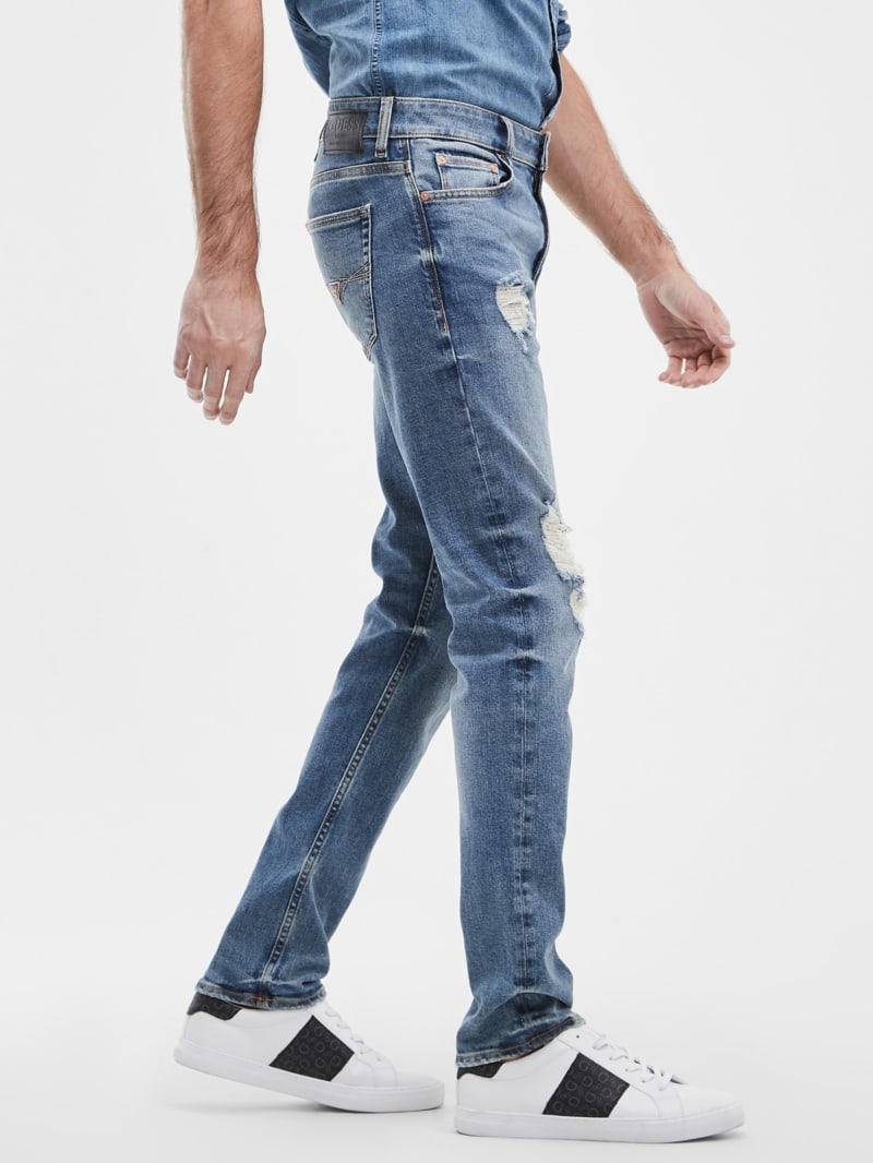 Guess Distressed Tapered Jeans - Light Tide Wash Guess Distressed Tapered Jeans - Light Tide Wash