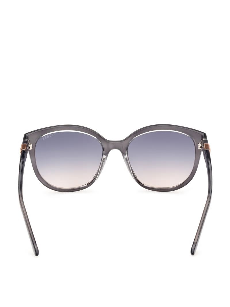 Guess Milky Plastic Cat-Eye Sunglasses - Blue Guess Milky Plastic Cat-Eye Sunglasses - Blue