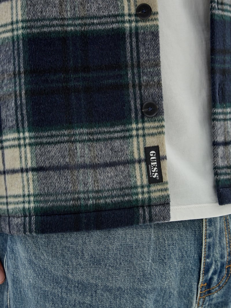 Guess GUESS Originals Plaid Overshirt - Go Navy Plaid Guess GUESS Originals Plaid Overshirt - Go Navy Plaid